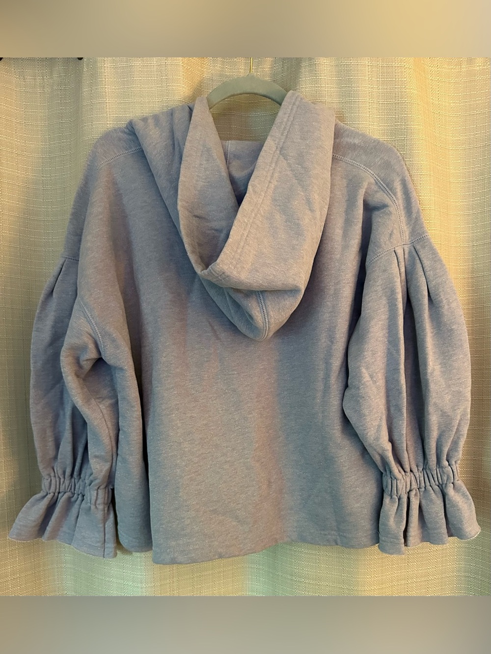 Something Navy Sophia Light Blue Lace-Up Hoodie with Tassels and shimmer - Picture 4 of 13